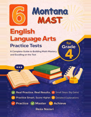 6 Montana MAST English Language Arts (ELA) Grade 4: Full Practice Tests cover
