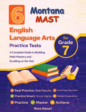 6 Montana MAST Grade 7 English Language Arts (ELA) Practice Tests cover