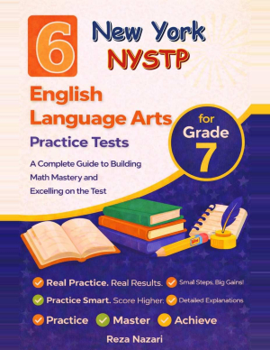 6 New York NYSTP Grade 7 English Language Arts (ELA) Practice Tests cover