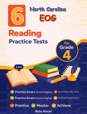 6 North Carolina EOG Reading Grade 4: Full Practice Tests