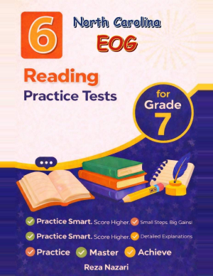 6 North Carolina EOG Grade 7 Reading Practice Tests cover