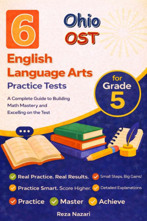6 Ohio OST English Language Arts (ELA) Grade 5: Full Practice Tests cover