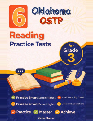 6 Oklahoma OSTP Reading Grade 3: Full Practice Tests cover