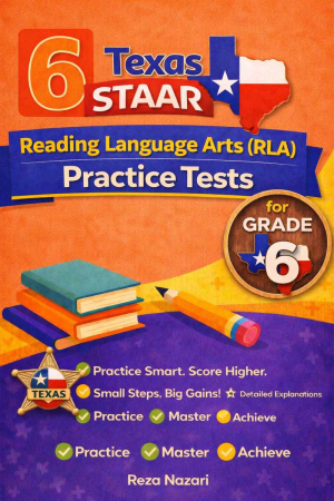 6-Texas-STAAR Grade 6 STAAR Reading Language Arts (RLA) Practice Tests cover