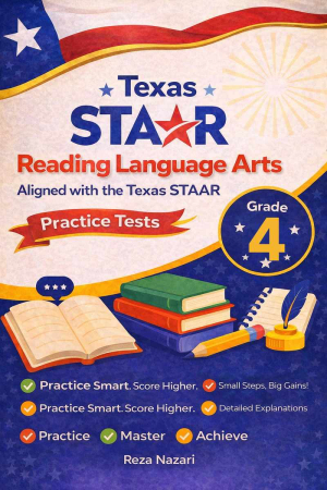 6 Texas STAAR Reading Language Arts Grade 4: Full Practice Tests cover