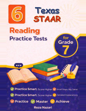 6 Texas STAAR Grade 7 Reading Language Arts (RLA) Practice Tests cover