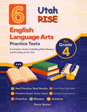 6 Utah RISE English Language Arts (ELA) Grade 4: Full Practice Tests cover