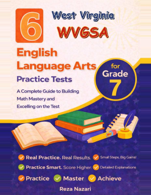 6 West Virginia WVGSA Grade 7 English Language Arts (ELA) Practice Tests cover