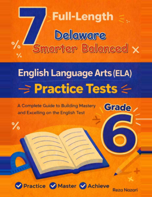 7-Delaware-Smarter-Balanced Grade 6 Reading Language Arts Practice Tests cover
