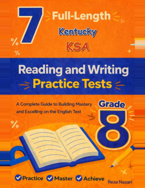 7 Kentucky KSA Grade 8 Reading and Writing Practice Tests cover
