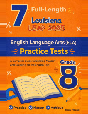 7 Louisiana LEAP Grade 8 English Language Arts (ELA) Practice Tests cover