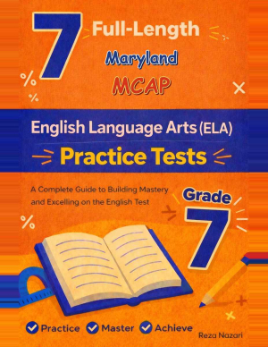 7 Maryland MCAP Grade 7 English Language Arts (ELA) Practice Tests cover