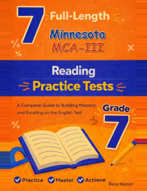 7 Minnesota MCA-III Grade 7 Reading Practice Tests cover