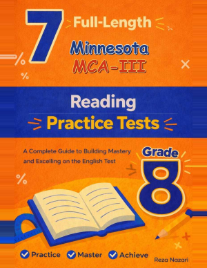 7 Minnesota MCA-III Grade 8 Reading Practice Tests cover