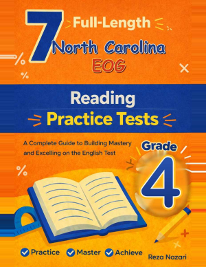 7 North Carolina EOG Reading Grade 4: Full Practice Tests cover