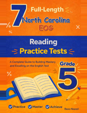 7 North Carolina EOG Reading Grade 5: Full Practice Tests cover