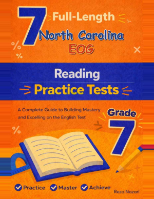 7 North Carolina EOG Grade 7 Reading Practice Tests cover