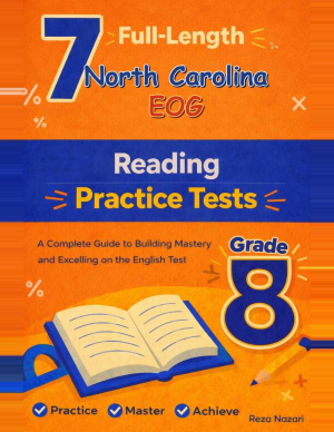7 North Carolina EOG Grade 8 Reading Practice Tests cover