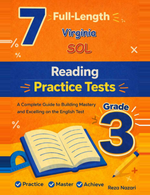 Virginia SOL Grade 3 ELA: 7 Full Practice Tests cover