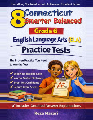8-Connecticut-Smarter-Balanced Grade 6 Reading Language Arts Practice Tests cover