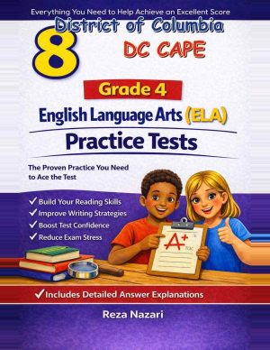 8 District of Columbia DC CAPE English Language Arts (ELA) Grade 4: Full Practice Tests cover