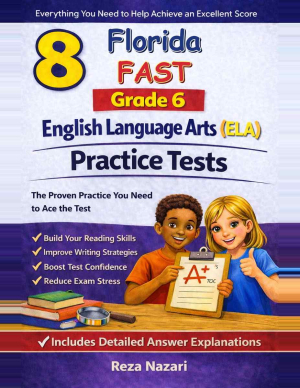 8-Florida-FAST Grade 6 Reading Language Arts Practice Tests cover