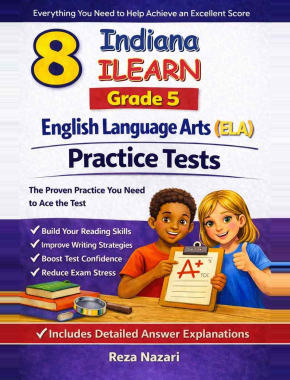 8 Indiana ILEARN English Language Arts (ELA) Grade 5: Full Practice Tests