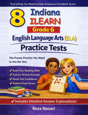 8-Indiana-ILEARN Grade 6 Reading Language Arts Practice Tests cover