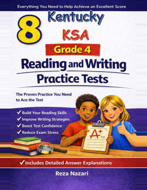 8 Kentucky KSA Reading and Writing Grade 4: Full Practice Tests cover