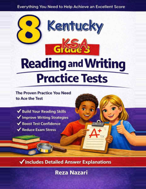 Kentucky KSA Grade 3 ELA: 8 Full Practice Tests cover