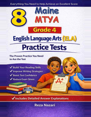 8 Maine MTYA English Language Arts (ELA) Grade 4: Full Practice Tests cover
