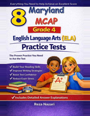 8 Maryland MCAP English Language Arts (ELA) Grade 4: Full Practice Tests cover