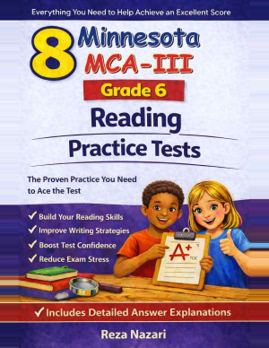 8-Minnesota-MCA-III Grade 6 Reading Language Arts Practice Tests cover