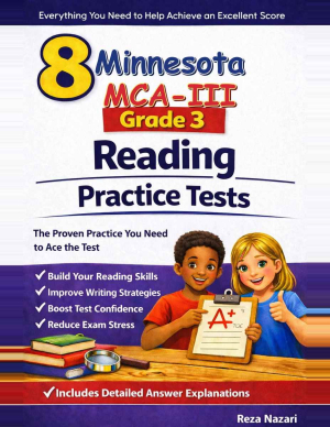 Minnesota MCA-III Grade 3 ELA: 8 Full Practice Tests cover