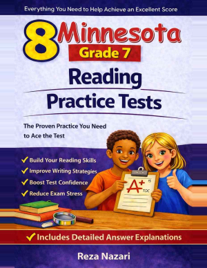 8 Minnesota MCA-III Grade 7 Reading Practice Tests cover