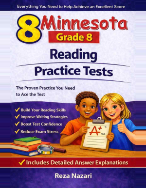 8 Minnesota MCA-III Grade 8 Reading Practice Tests cover