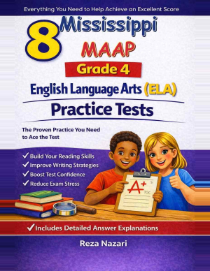 8 Mississippi MAAP English Language Arts (ELA) Grade 4: Full Practice Tests cover