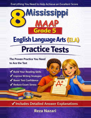 8 Mississippi MAAP English Language Arts (ELA) Grade 5: Full Practice Tests cover