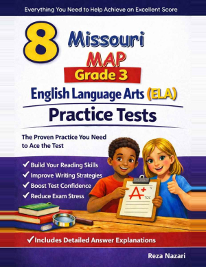 Missouri MAP Grade 3 ELA: 8 Full Practice Tests cover