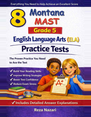 8 Montana MAST English Language Arts (ELA) Grade 5: Full Practice Tests cover