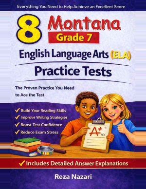 8 Montana MAST Grade 7 English Language Arts (ELA) Practice Tests cover