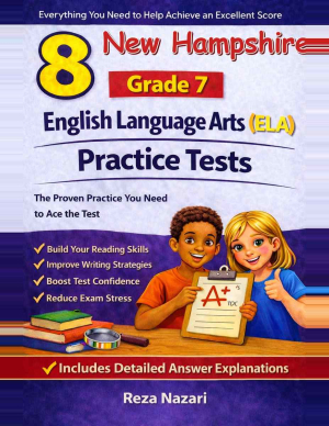 8 New Hampshire NH SAS Grade 7 English Language Arts (ELA) Practice Tests cover