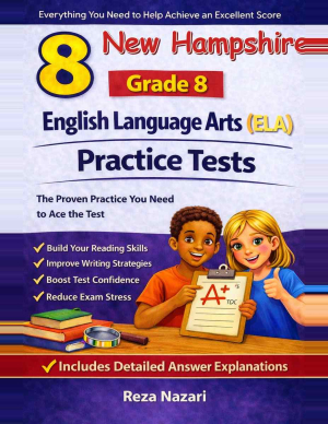 8 New Hampshire NH SAS Grade 8 English Language Arts (ELA) Practice Tests cover