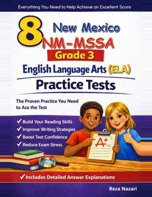New Mexico NM-MSSA Grade 3 ELA: 8 Full Practice Tests cover