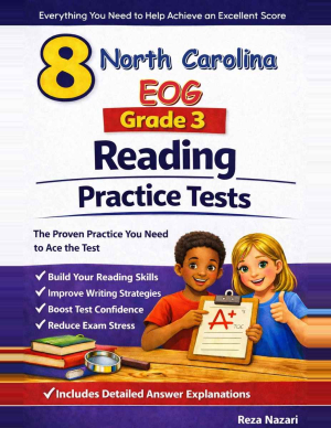 North Carolina EOG Grade 3 ELA: 8 Full Practice Tests cover