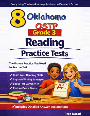 Oklahoma OSTP Grade 3 ELA: 8 Full Practice Tests cover