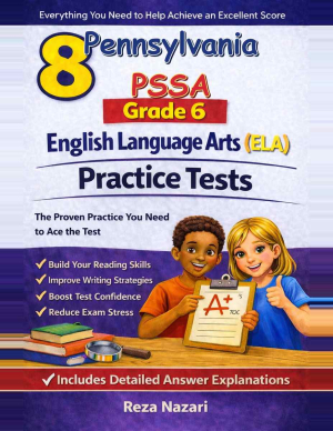 8-Pennsylvania-PSSA Grade 6 Reading Language Arts Practice Tests cover
