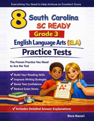 South Carolina SC READY Grade 3 ELA: 8 Full Practice Tests cover