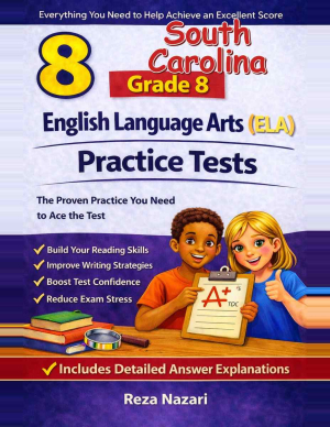 8 South Carolina SC READY Grade 8 English Language Arts (ELA) Practice Tests cover
