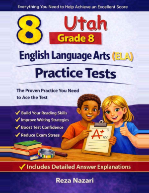 8 Utah RISE Grade 8 English Language Arts (ELA) Practice Tests cover